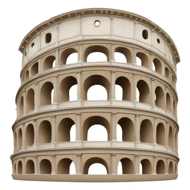 Rome colosseum in apple emoji style sticker