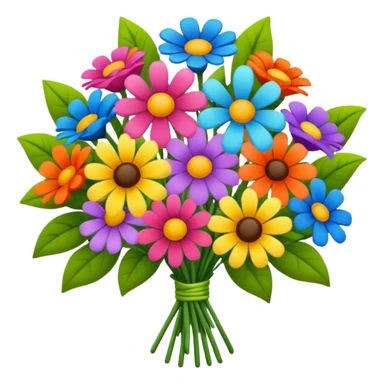 Draw a bouquet, isometric camera with a High-Angle Shot sticker