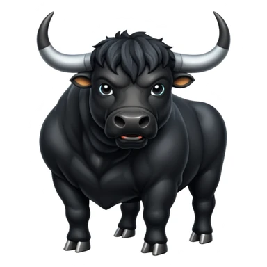 Black bull sticker