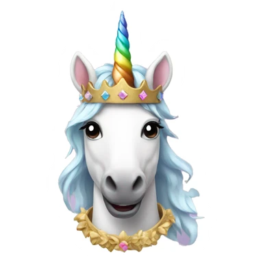 Unicorn wearing a crown  sticker