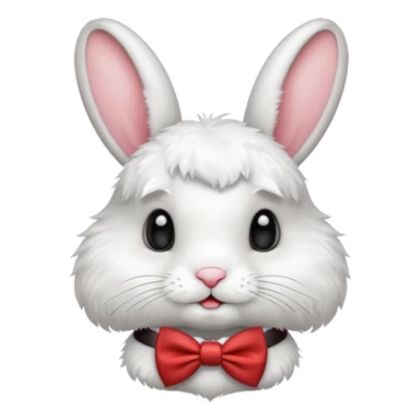 rabbit with bow tie sticker