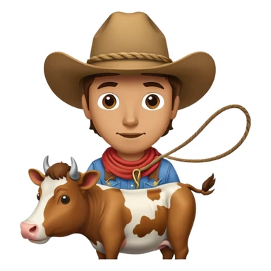 Horse and cowboy roping a cow sticker