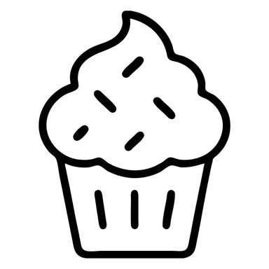 cupcake with pink icing and sprinkles sticker