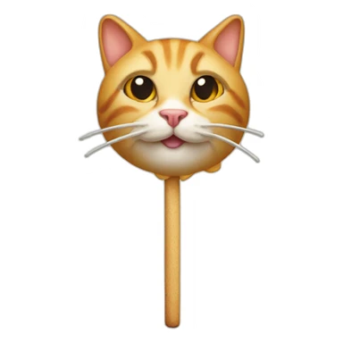 Cat cooked on a skewer sticker