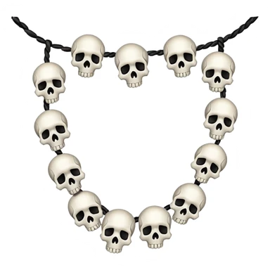 garland made of skul sticker