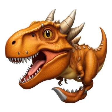 realistic t rex with horns sticker