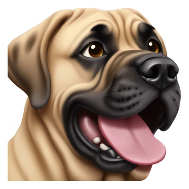 English mastiff tongue out sticker