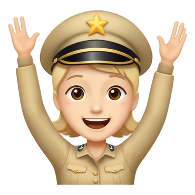 face cheering at a parade, joyful expression sticker