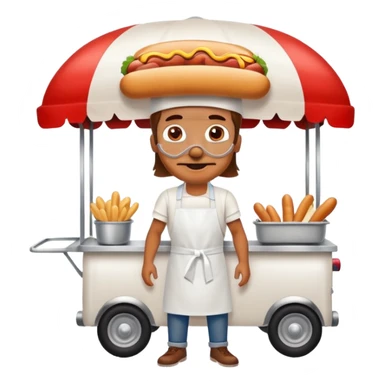 hot dog cart vendor sticker