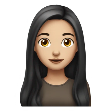 Birthday white girl with long dark hair sticker