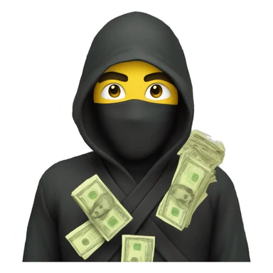 ninja with money sticker