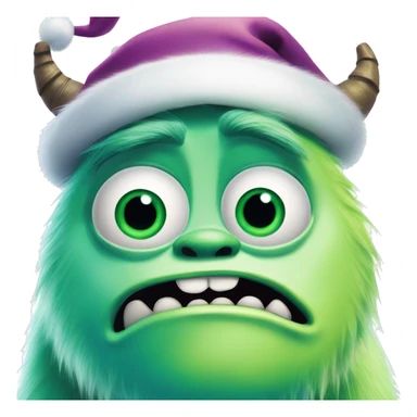 Monsters Inc christmas mood one eye  sticker