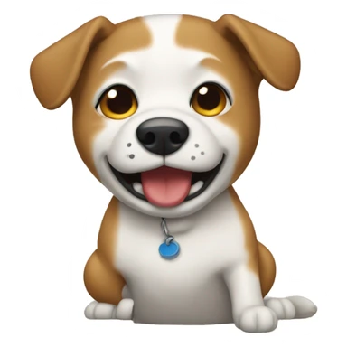 un perro saltando sticker