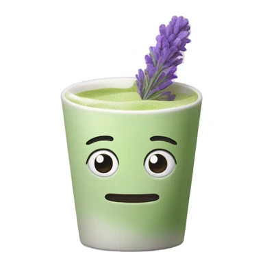 Lavender matcha sticker