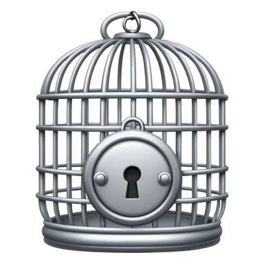silver cage locked sticker