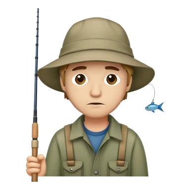 Pêcheur triste sticker