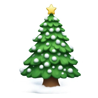 christmas tree with snow sticker