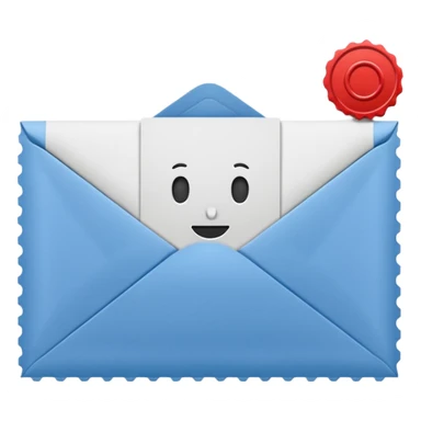 envelop with stamp sticker