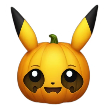 Pikachu with a mask halloween pumpkin sticker