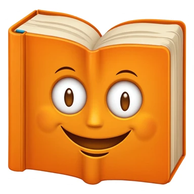 orange book 📙 smilely face on it sticker