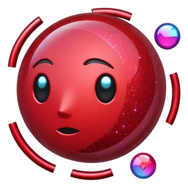 red glitter cyberpunk sticker