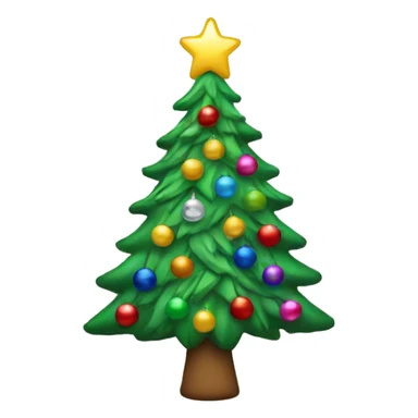 A tacky colorful Christmas tree  sticker