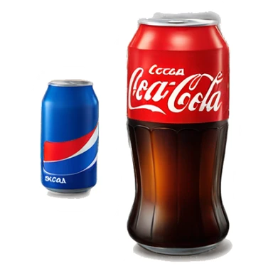 Coca cola on a pepsi table sticker