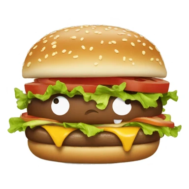 doumbé boxeur mange un burger sticker