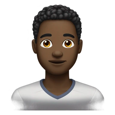 Black male with short hair and semi Freeform’s with dermal piercing nose ring and eyebrow piercing on left eyebrow  sticker