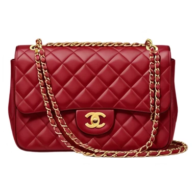 chanel dark red bag sticker