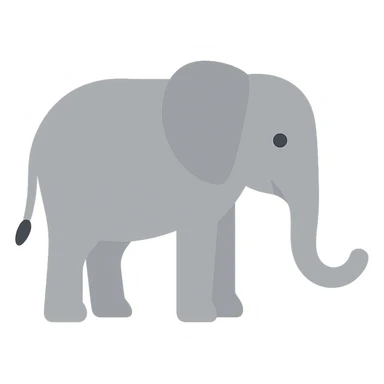 Flat design style elephant sticker