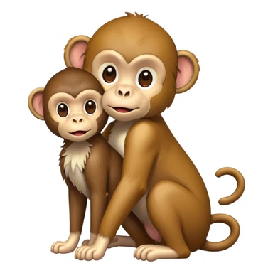 Monkey on dog sticker
