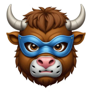 bull with mask  sticker