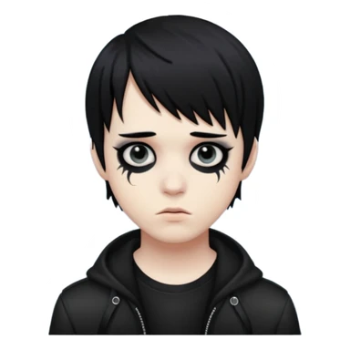 Emo boy bangs sticker