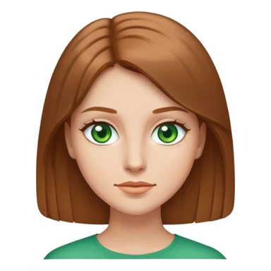 Woman green eyes ligh brown and straight sticker