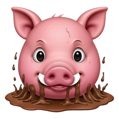 pig eating sticker
