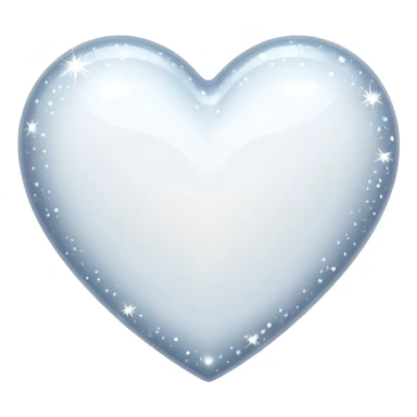 white heart with sparkles sticker