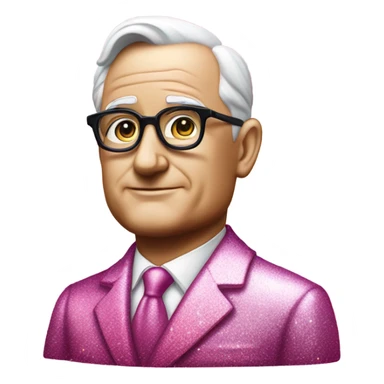 Pink ombre harry s Truman statue with glitter  sticker