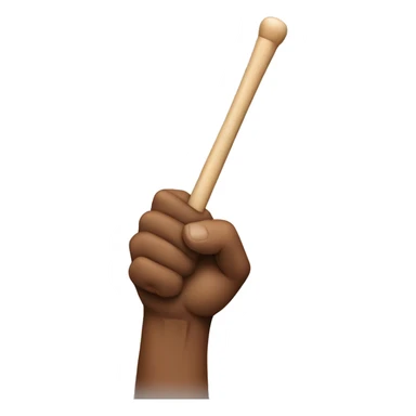 Pumped biceps while hand holding a pair of drum sticks sticker