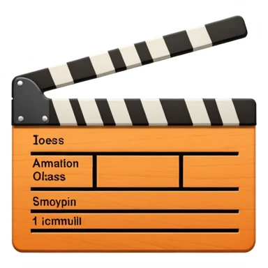 orange clapperboard sticker