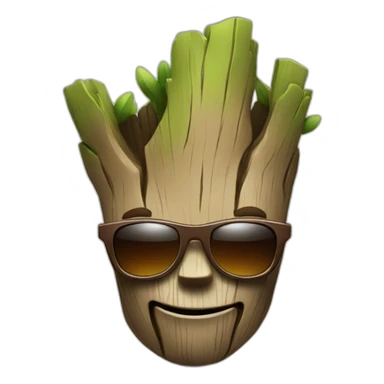 Groot with sunglasses sticker