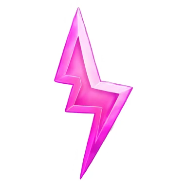 Pink crystal Lightning bolt sticker