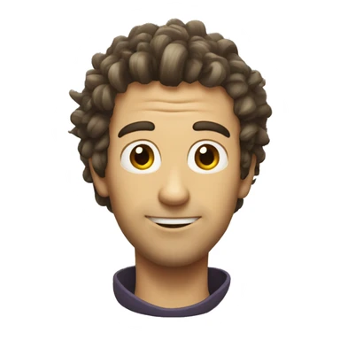 a guy with wild and tentacle-ish hair sticker