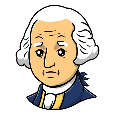 disgusted and scared George Washington sticker