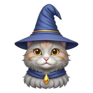 Cat being a wisard sticker