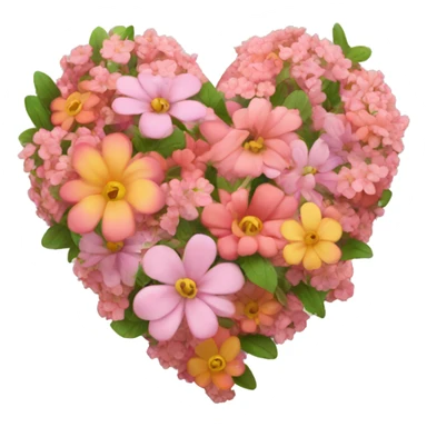 Heart with blooms  sticker