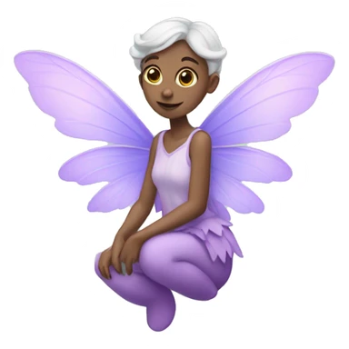 fairy with pastel purple wings  sticker