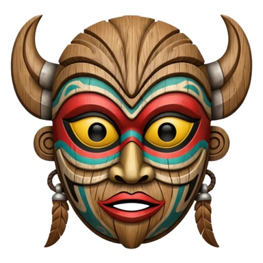 tribal mask sticker