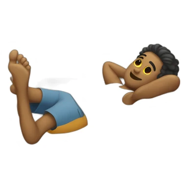 Laying down feet up sticker