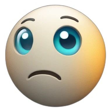 3d sphere with a cartoon torch texture with big confident eyes sticker